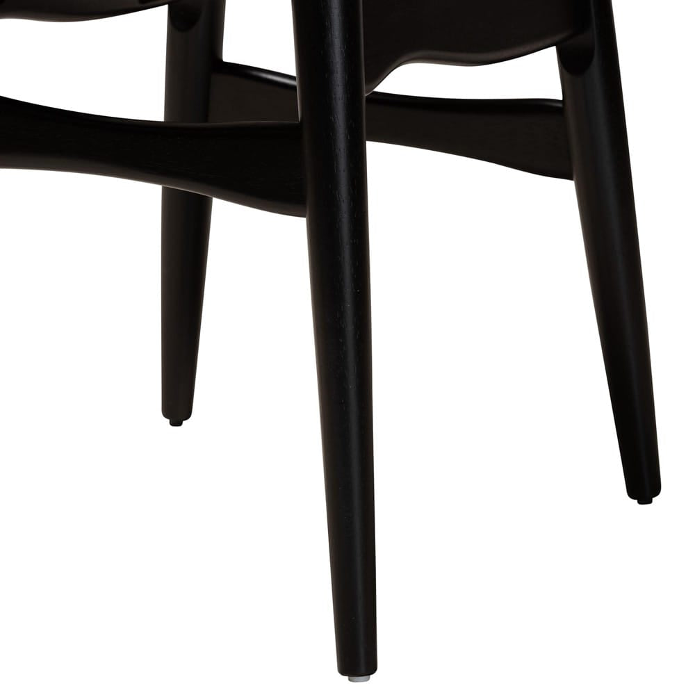 Baxton Studio - Tarana Dining Set in Cream/Black/Light Brown - CS002C-Black/Cream-7PC Dining Set view 6