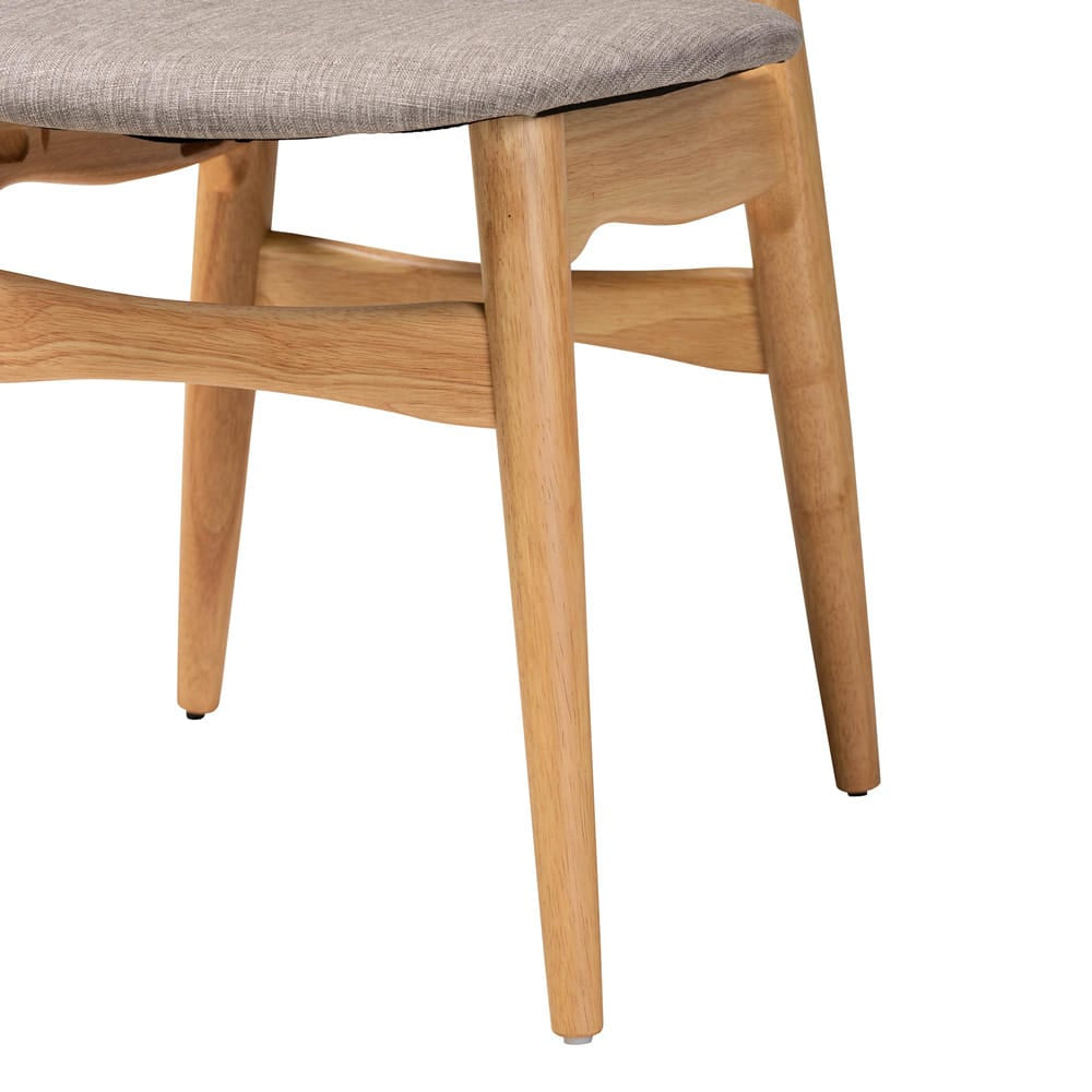 Baxton Studio - Tarana Dining Set in Grey/Natural Oak/Light Brown - CS002C-Natural Oak/Light Grey-7PC Dining Set view 6