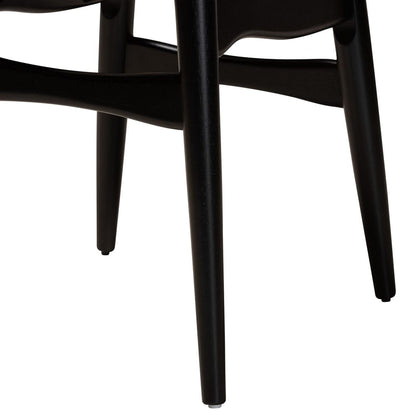 Baxton Studio - Tarana Set of 2 Dining Chairs in Cream/Black/Light Brown - CS002C-Black/Cream-DC-2PK view 5