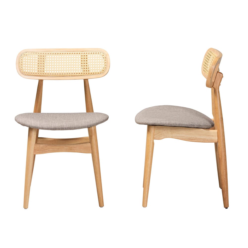 Baxton Studio - Tarana Set of 2 Dining Chairs in Grey/Natural Oak/Light Brown - CS002C-Natural Oak/Light Grey-DC-2PK view 3