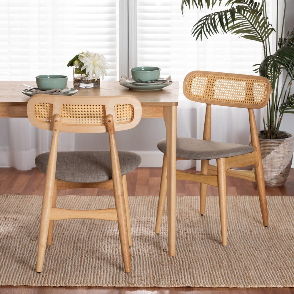 Baxton Studio - Tarana Set of 2 Dining Chairs in Grey/Natural Oak/Light Brown - CS002C-Natural Oak/Light Grey-DC-2PK view 7