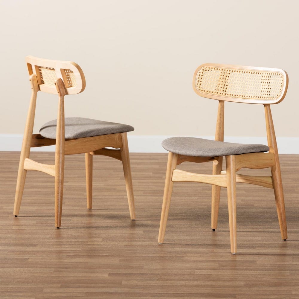 Baxton Studio - Tarana Set of 2 Dining Chairs in Grey/Natural Oak/Light Brown - CS002C-Natural Oak/Light Grey-DC-2PK view 8