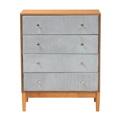 Baxton Studio - Taylin Chest in Grey/Oak Brown - MG9012-Grey-HC1315-16/NT-Oak-4DW-Chest view 3