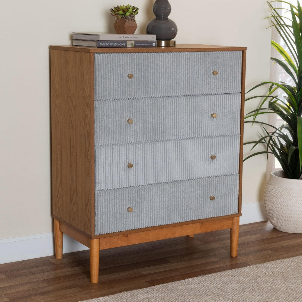 Baxton Studio - Taylin Chest in Grey/Oak Brown - MG9012-Grey-HC1315-16/NT-Oak-4DW-Chest view 8