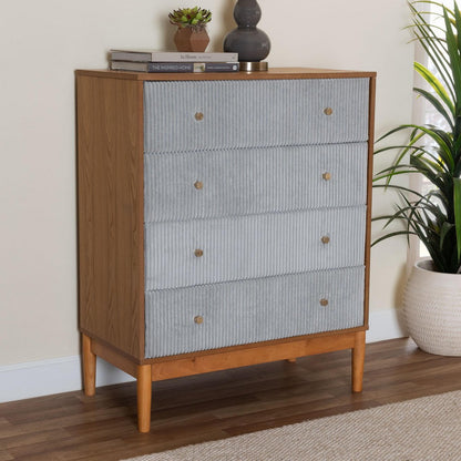 Baxton Studio - Taylin Chest in Grey/Oak Brown - MG9012-Grey-HC1315-16/NT-Oak-4DW-Chest view 8