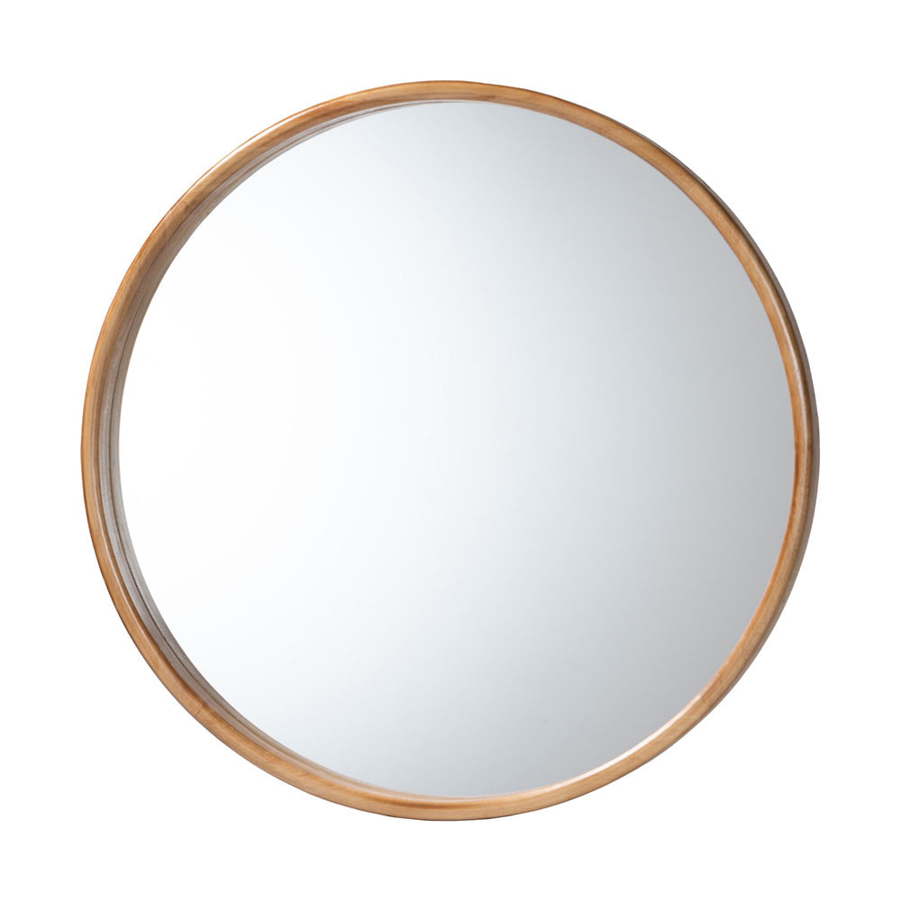 Baxton Studio - Tazara Mirror in Natural Brown - PF2-Wooden-Mirror view 1