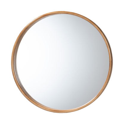 Baxton Studio - Tazara Mirror in Natural Brown - PF2-Wooden-Mirror view 1