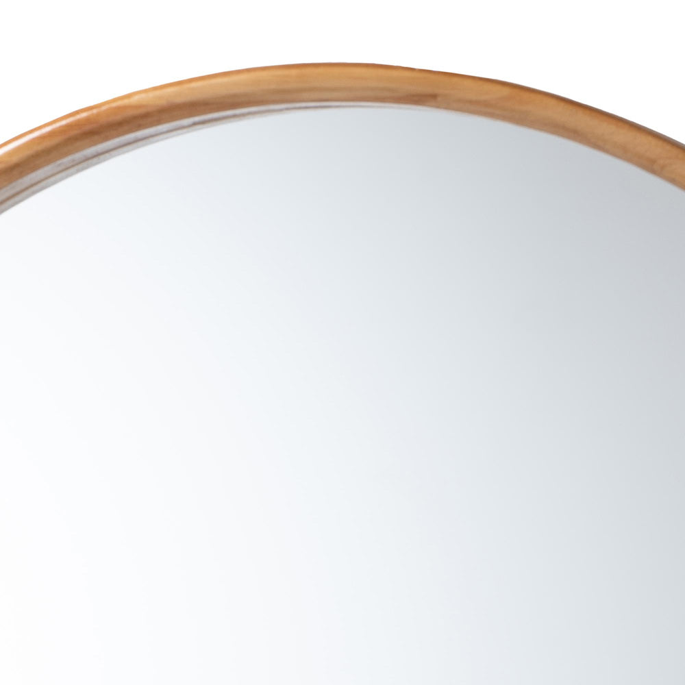 Baxton Studio - Tazara Mirror in Natural Brown - PF2-Wooden-Mirror view 2