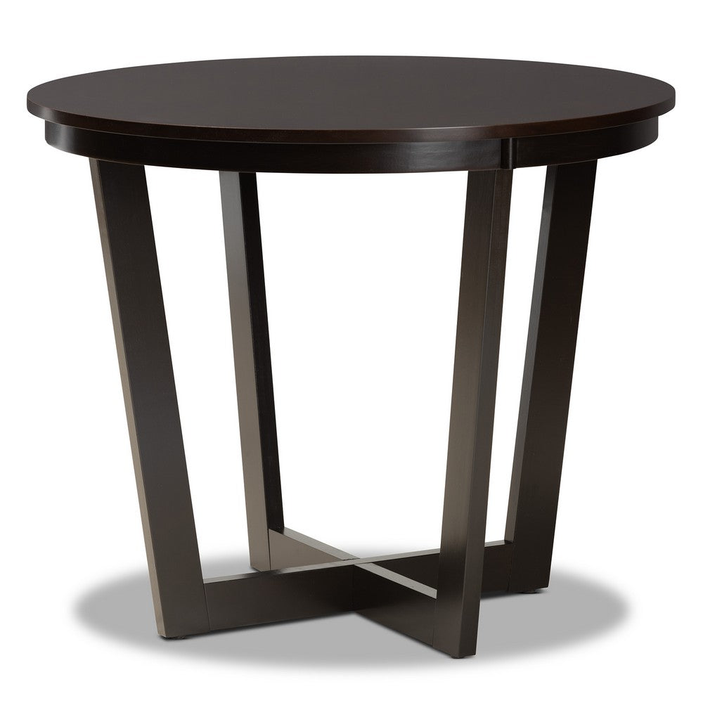 Baxton Studio - Telma Dining Set in Grey/Dark Brown - Telma-Grey/Dark Brown-5PC Dining Set view 3