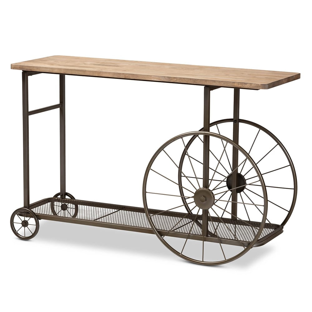 Baxton Studio - Terence Console Table in Natural/Black - JY20A074-Natural/Black-Console view 1