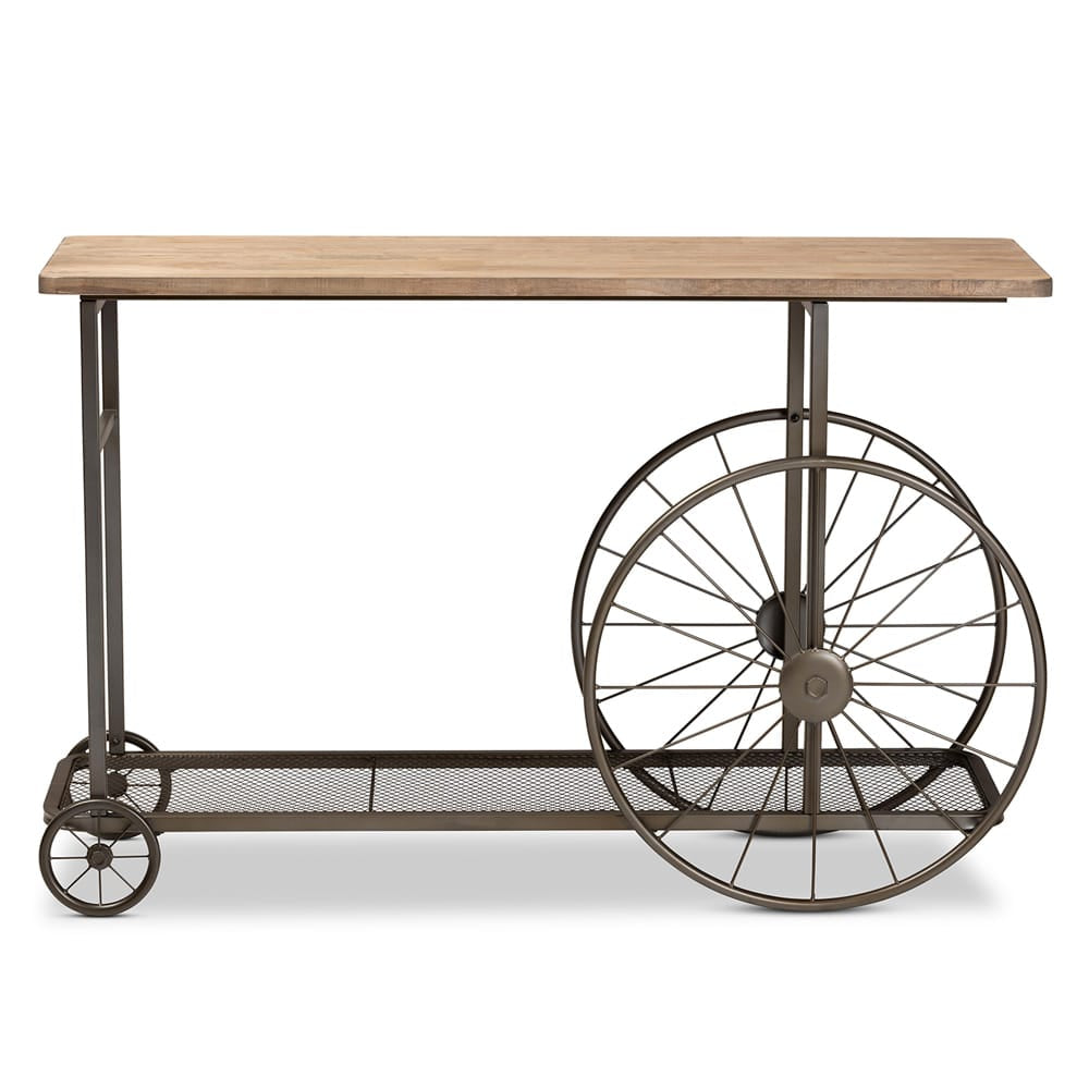 Baxton Studio - Terence Console Table in Natural/Black - JY20A074-Natural/Black-Console view 2