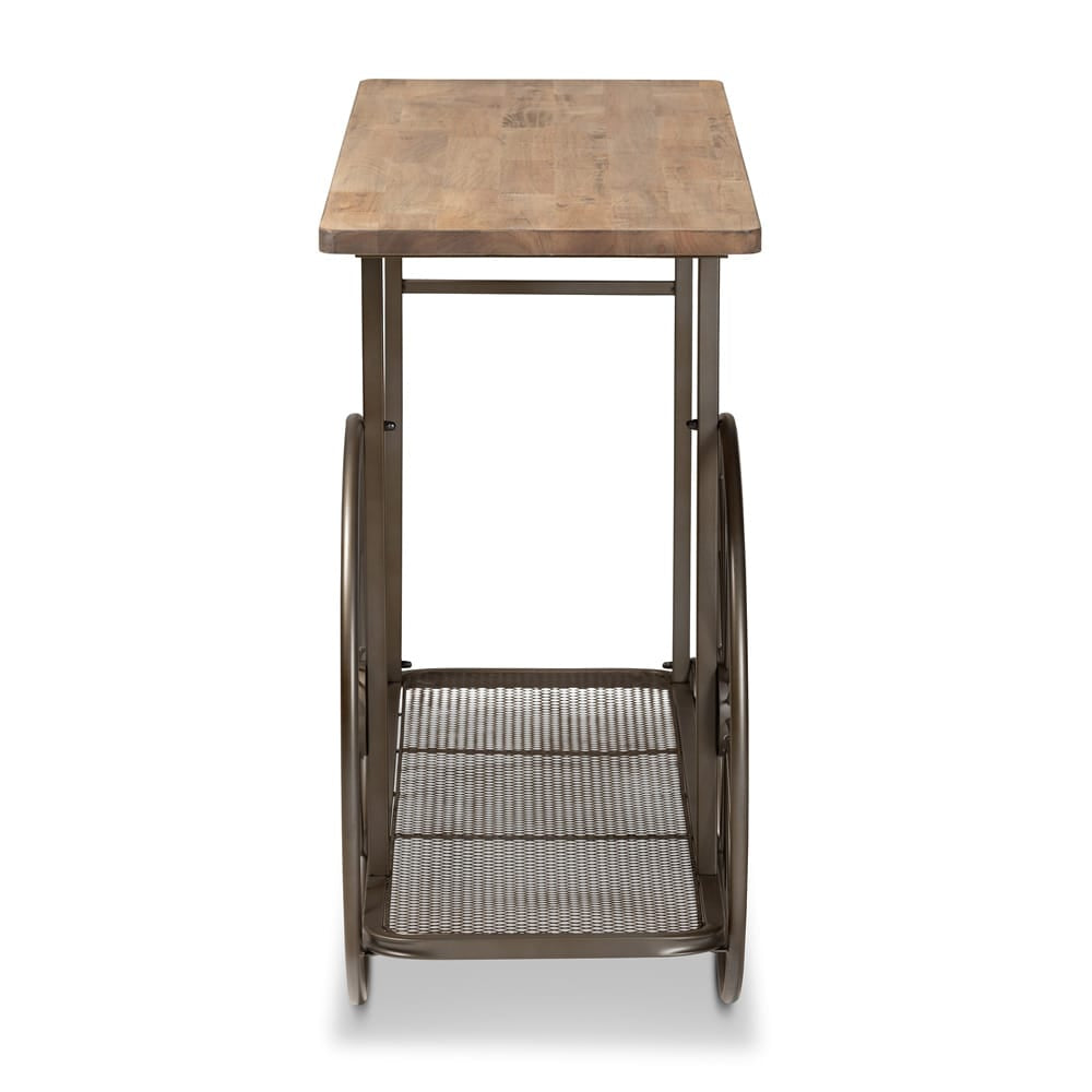 Baxton Studio - Terence Console Table in Natural/Black - JY20A074-Natural/Black-Console view 3