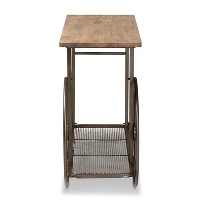 Baxton Studio - Terence Console Table in Natural/Black - JY20A074-Natural/Black-Console view 3