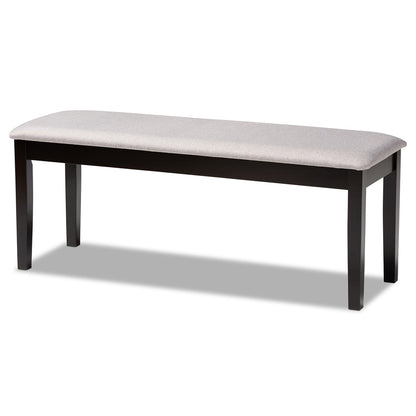 Baxton Studio - Teresa Dining Bench in Grey/Dark Brown - RH037-Grey/Dark Brown-Dining Bench view 1