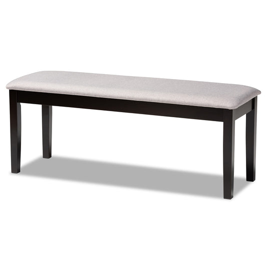 Baxton Studio - Teresa Dining Bench in Grey/Dark Brown - RH037-Grey/Dark Brown-Dining Bench view 1