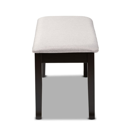 Baxton Studio - Teresa Dining Bench in Grey/Dark Brown - RH037-Grey/Dark Brown-Dining Bench view 3