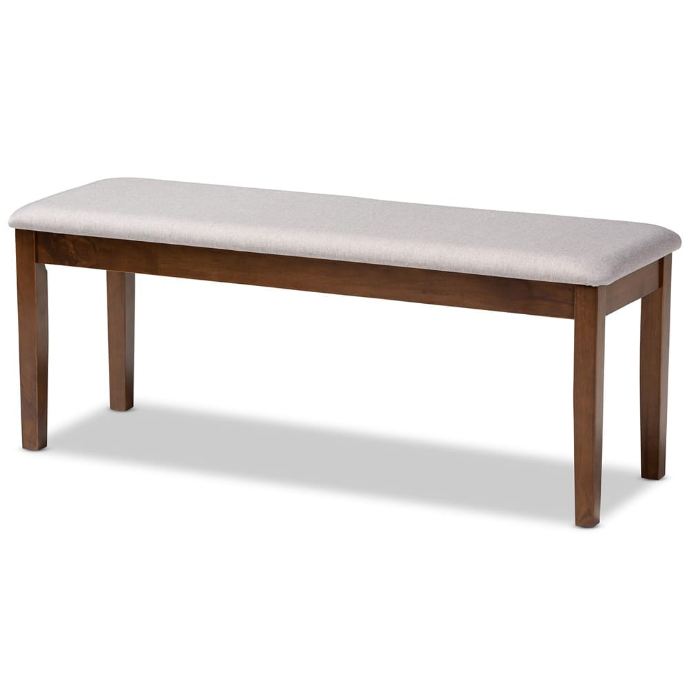 Baxton Studio - Teresa Dining Bench in Grey/Walnut - RH037-Grey/Walnut-Dining Bench view 1