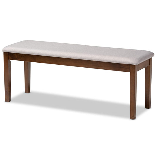 Baxton Studio - Teresa Dining Bench in Grey/Walnut - RH037-Grey/Walnut-Dining Bench view 1