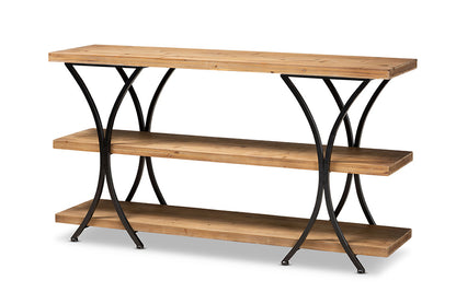 Baxton Studio - Terrell Console Table - JY20A165-Natural/Black-Console view 1