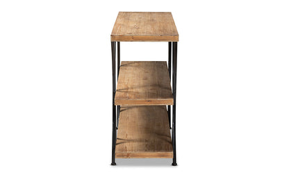 Baxton Studio - Terrell Console Table - JY20A165-Natural/Black-Console view 3