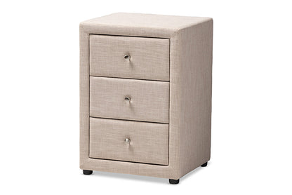 Baxton Studio - Tessa Nightstand - BBT3138-Beige-NS view 1