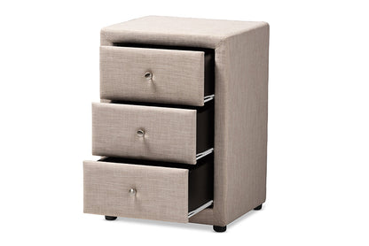 Baxton Studio - Tessa Nightstand - BBT3138-Beige-NS view 2