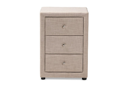 Baxton Studio - Tessa Nightstand - BBT3138-Beige-NS view 3
