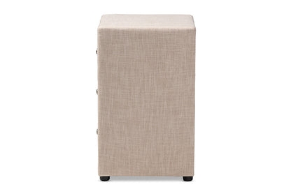 Baxton Studio - Tessa Nightstand - BBT3138-Beige-NS view 4