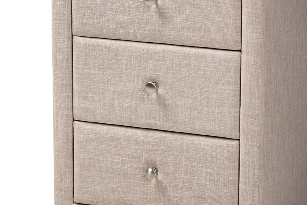 Baxton Studio - Tessa Nightstand - BBT3138-Beige-NS view 6