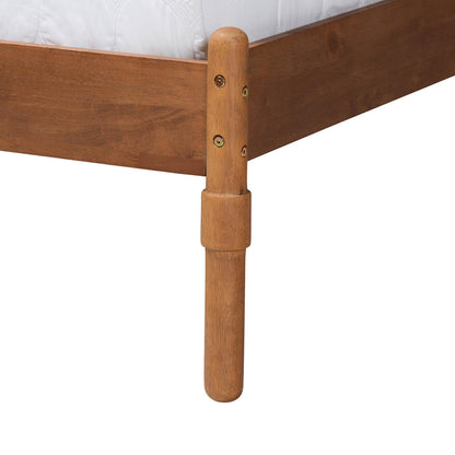 Baxton Studio - Thatcher Queen Size Bed in Walnut Brown/Natural Brown - MG0211-Walnut-Queen view 5