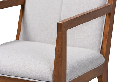 Baxton Studio - Theresa Chair Set of 2 - BBT5390-Greyish Beige/Walnut-CC view 6