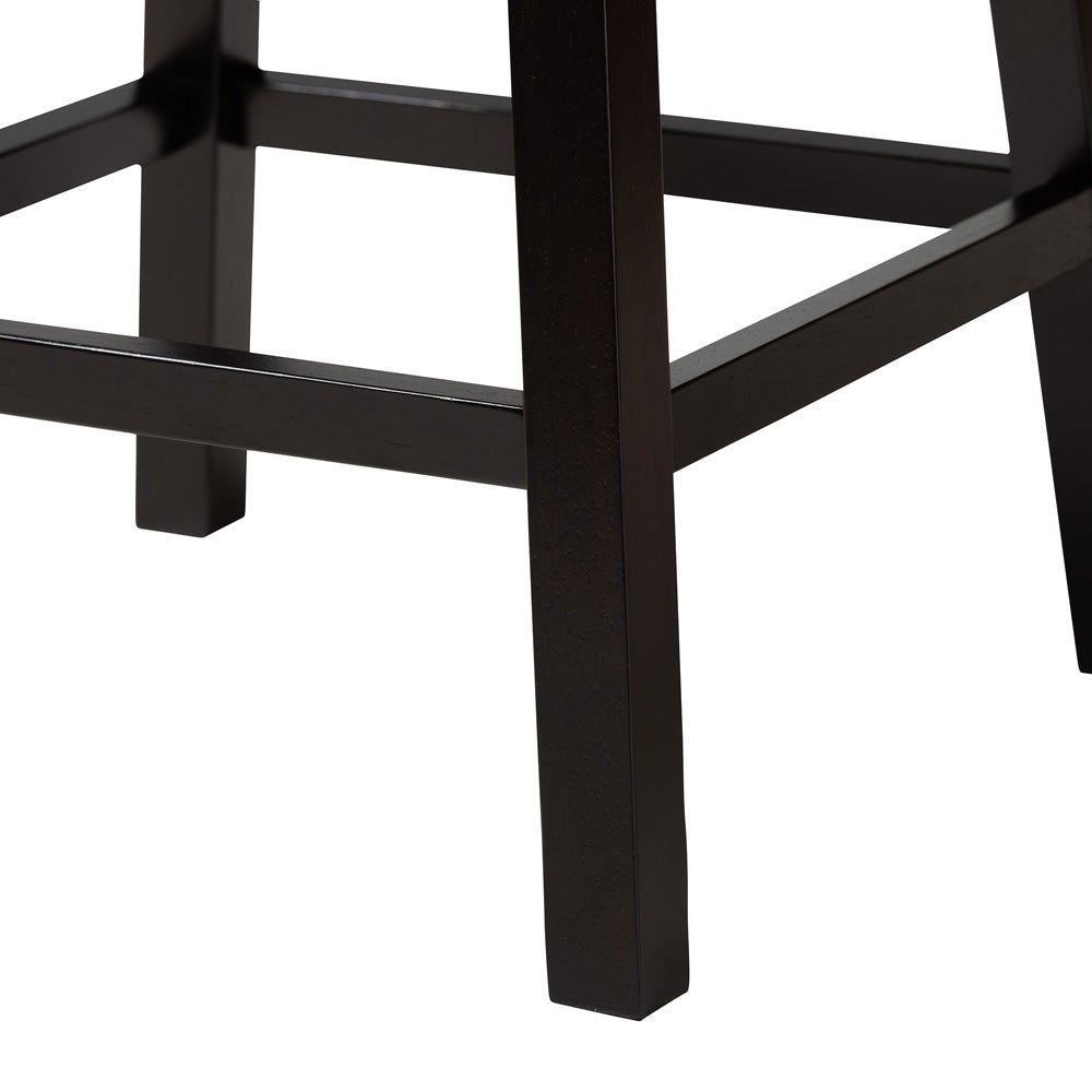 Baxton Studio - Theron Set of 2 Counter Stools in Beige/Espresso Brown - BBT5210C-Light Beige/Dark Brown-CS view 5