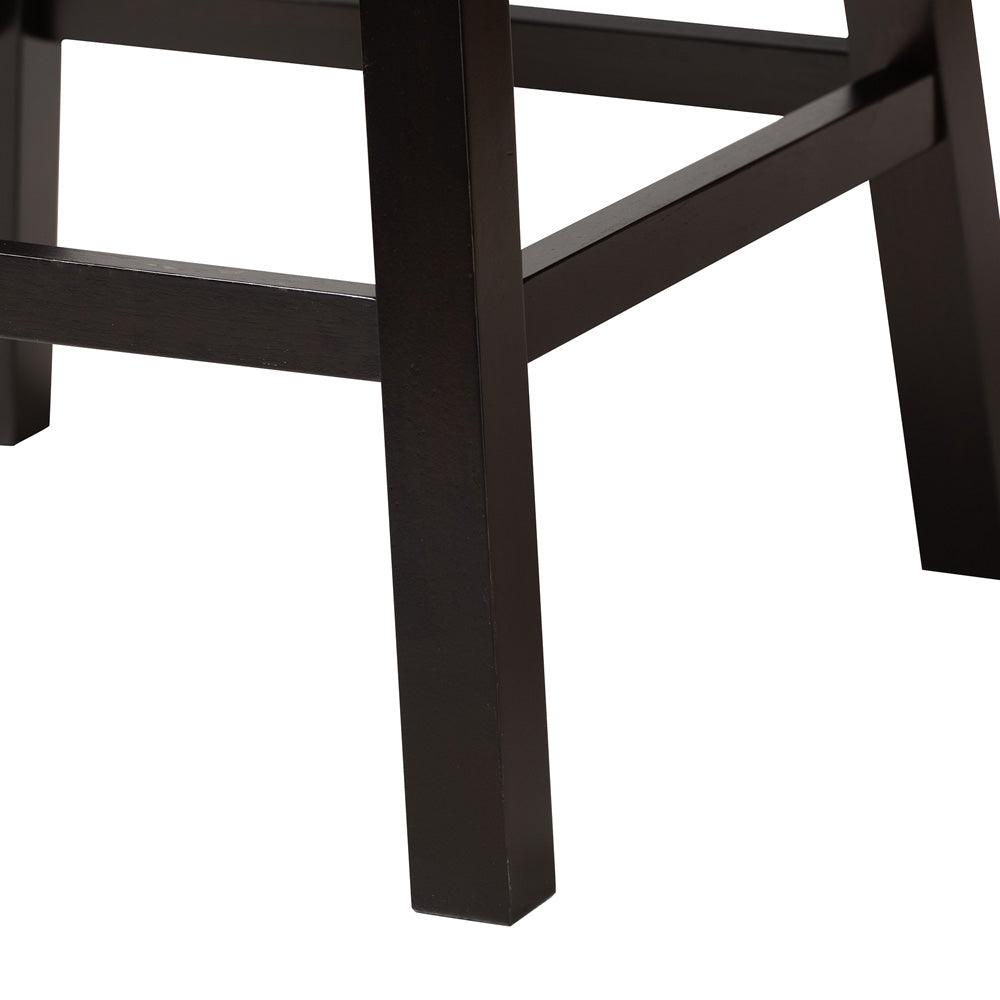 Baxton Studio - Theron Set of 2 Counter Stools in Black/Espresso Brown - BBT5210C-Black/Dark Brown-CS view 5