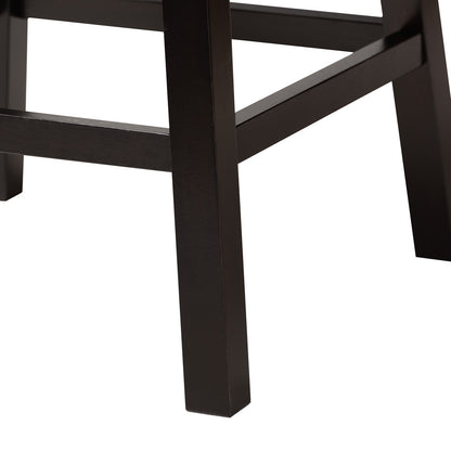 Baxton Studio - Theron Set of 2 Counter Stools in Black/Espresso Brown - BBT5210C-Black/Dark Brown-CS view 5