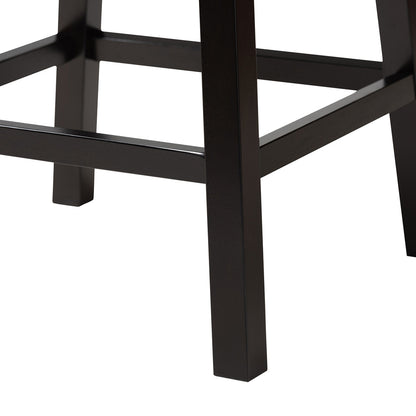 Baxton Studio - Theron Set of 2 Counter Stools in Dark Brown/Espresso Brown - BBT5210C-Brown/Dark Brown-CS view 5