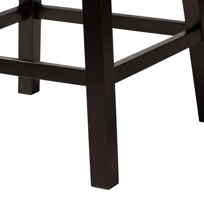 Baxton Studio - Theron Set of 2 Counter Stools in Grey/Espresso Brown - BBT5210C-Grey/Dark Brown-CS view 5