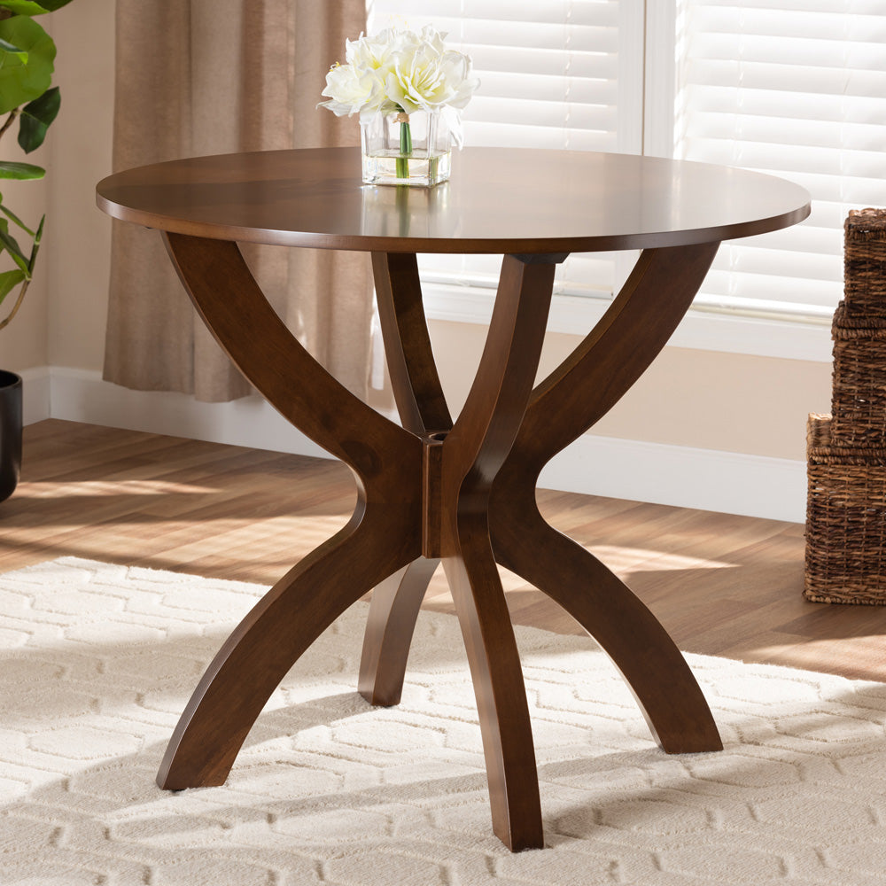 Baxton Studio - Tilde Dining Table in Walnut - RH7232T-Walnut-35-IN-DT view 5