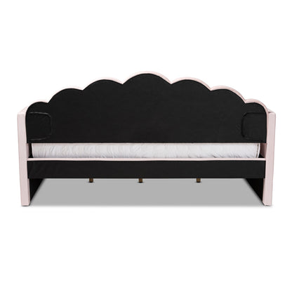 Baxton Studio - Timila Queen Size Daybed in Light Pink - BBT61078-Light Pink Velvet-Daybed-Queen view 5