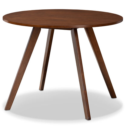Baxton Studio - Timothy Dining Set in Light Beige/Walnut Brown - Danica/Hexa-Latte/Walnut-5PC Dining Set view 3