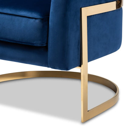 Baxton Studio - Tomasso Chair in Dark Royal Blue/Gold - TSF7707-Dark Royal Blue/Gold-CC view 6