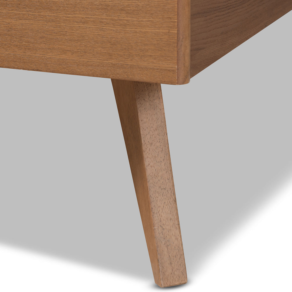 Baxton Studio - Toru Full Size Bed in Ash Walnut - Toru-Ash Walnut-Full view 5