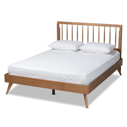 Baxton Studio - Toru King Size Bed in Ash Walnut - Toru-Ash Walnut-King view 1