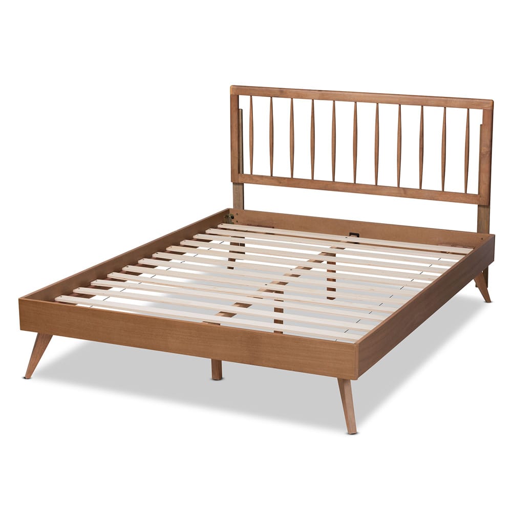 Baxton Studio - Toru King Size Bed in Ash Walnut - Toru-Ash Walnut-King view 3