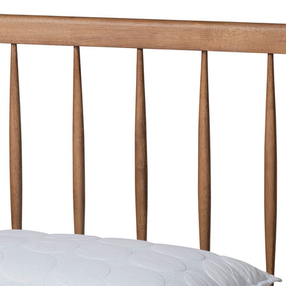 Baxton Studio - Toru Queen Size Bed in Ash Walnut - Toru-Ash Walnut-Queen view 4