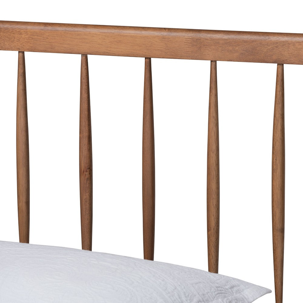 Baxton Studio - Toru Twin Size Bed in Ash Walnut - Toru-Ash Walnut-Twin view 4