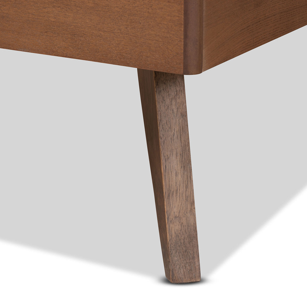 Baxton Studio - Toru Twin Size Bed in Ash Walnut - Toru-Ash Walnut-Twin view 5