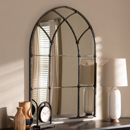 Baxton Studio - Tova Mirror in Antique Silver - RTB1358 view 2