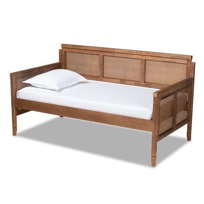 Baxton Studio - Toveli Daybed in Ash walnut - MG0015-Ash Walnut Rattan-Daybed view 1