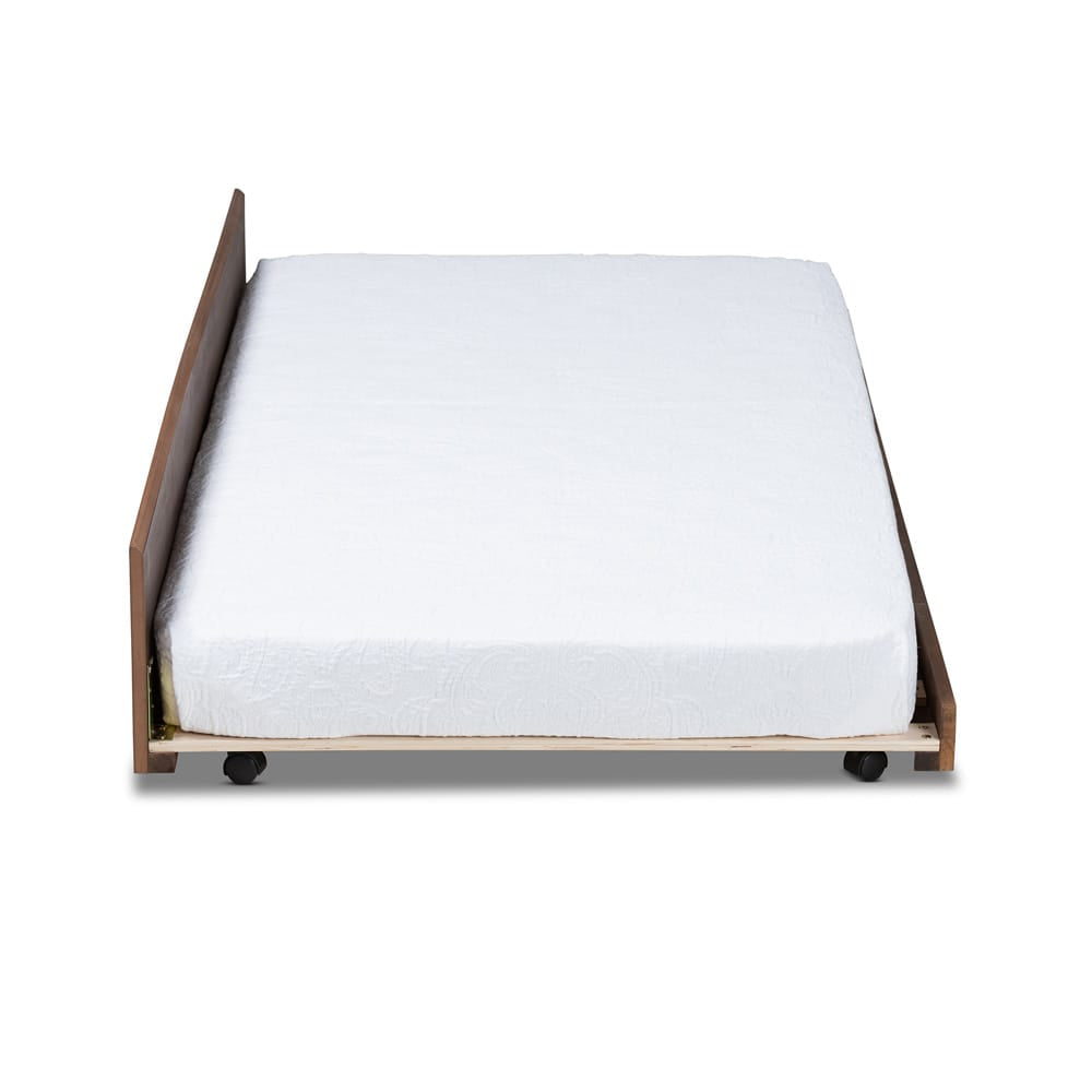 Baxton Studio - Toveli Trundle in Ash walnut - MG-0015-Ash Walnut-Trundle view 2