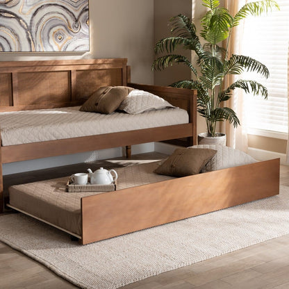 Baxton Studio - Toveli Trundle in Ash walnut - MG-0015-Ash Walnut-Trundle view 4